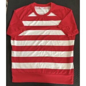 LuLaRoe Shirt Womens 2XL Striped Short Sleeve Pullover Simply Comfortable Top